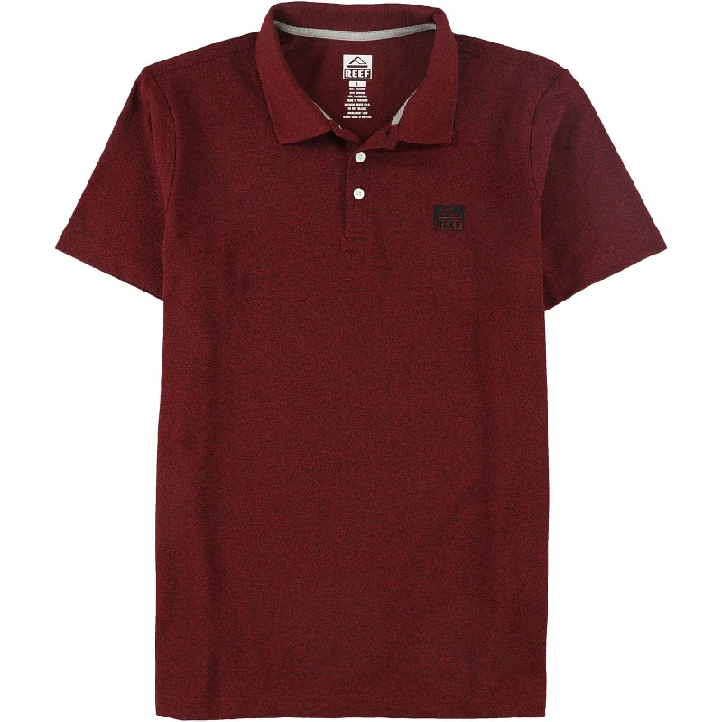 Men's Shirts with Raw-Edge HemlinesReef Mens Cobb Pique Rugby Polo Shirt