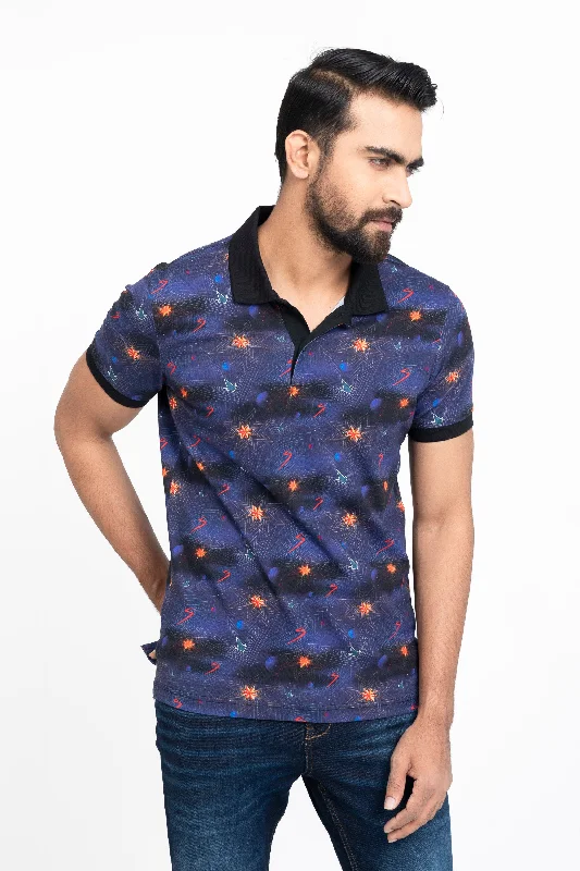Men's Shirts with Pleated Hemlines'Captain Marvel'-Themed Printed Polo Shirt - Marvel
