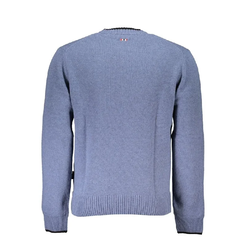 Men's Sweaters with Flat-Front DesignsNapapijri Blue Fabric Men Men's Sweater