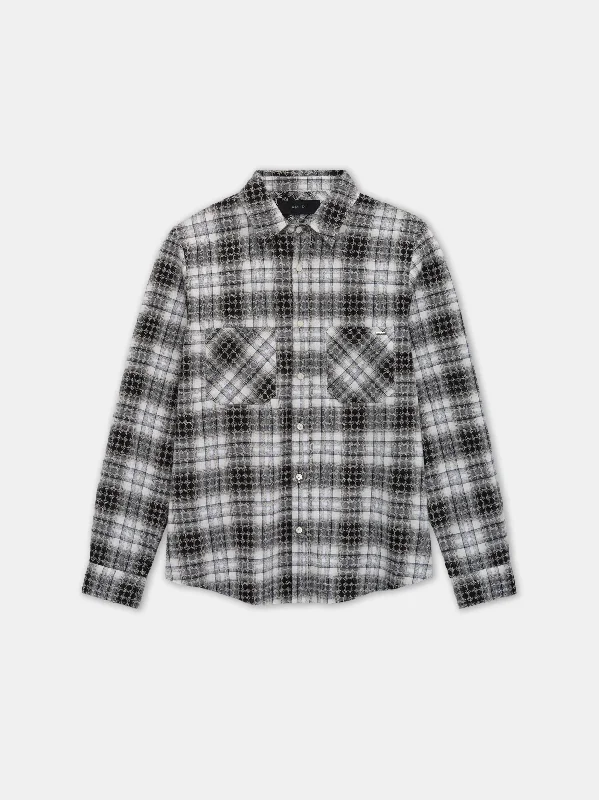 Men's Button-Down Collar Shirts for Staying PolishedCLASSIC FLANNEL - Black