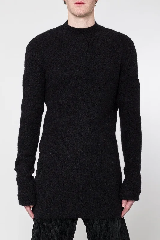 Men's Coats with Synthetic InsulationRick Owens Subhuman Sweater in Black