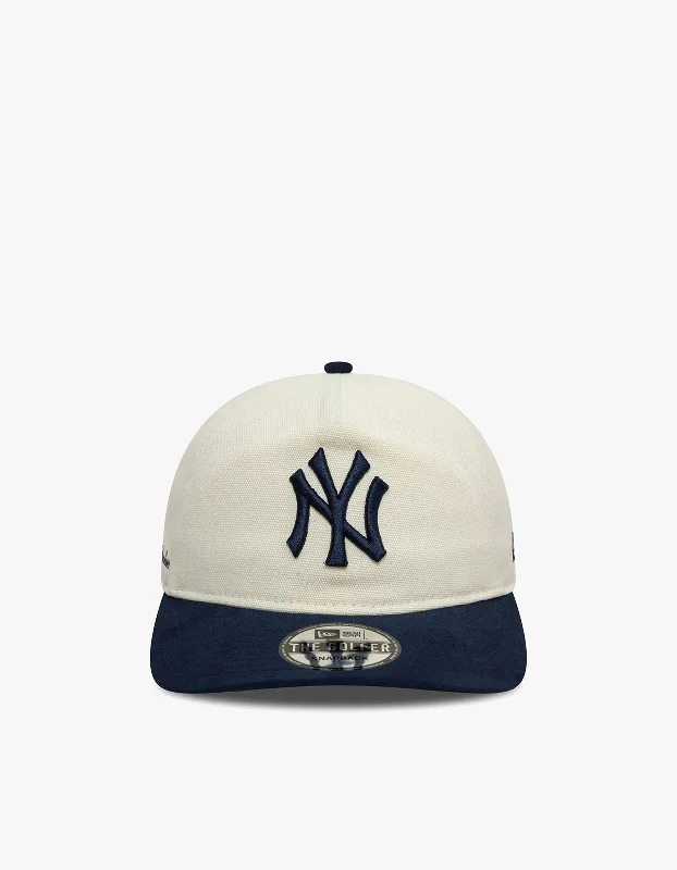 Vibrant Baseball HatsNew York Yankees Script PC Golfer Cap - Ivory/Navy