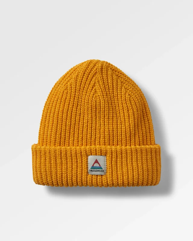 Relaxed Beanie HatsBeechwood Fleece Lined Recycled Beanie - Mustard Gold