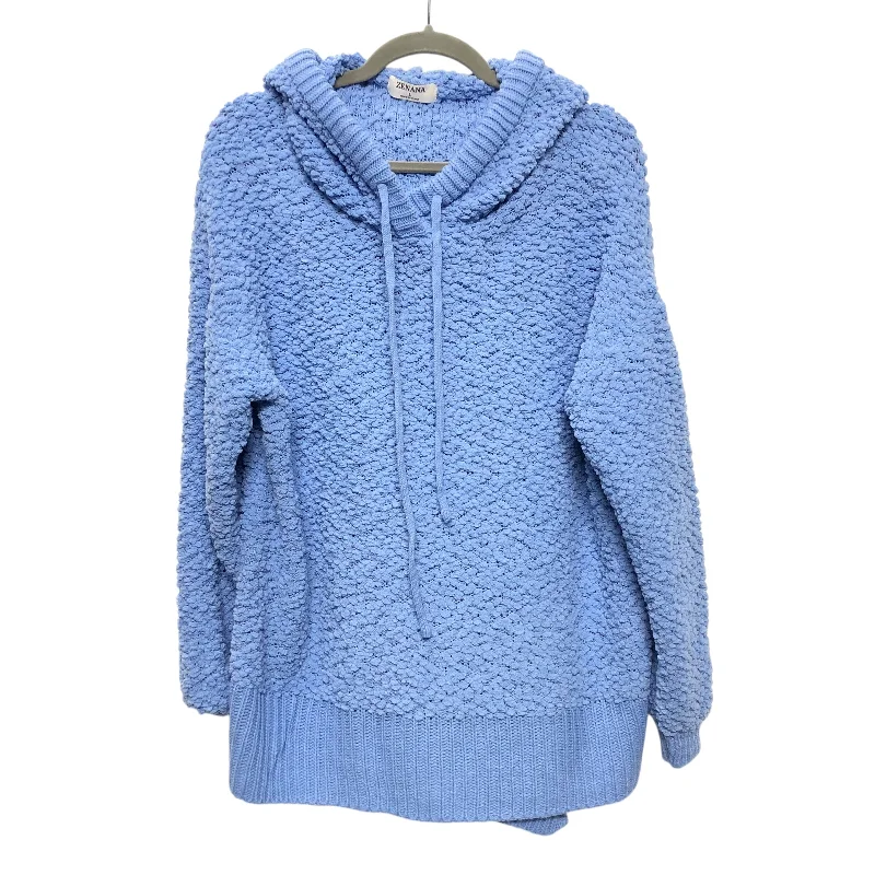Men's Hoodies for Outdoor ActivitiesSweatshirt Hoodie By Zenana Outfitters In Blue, Size:L Men's Hoodies for Outdoor ActivitiesSweatshirt Hoodie By Zenana Outfitters In Blue, Size:L