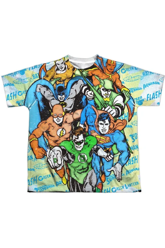 Men's Shirts with Lace-Up HemlinesDC Comics Follow The Leader Short Sleeve Youth Poly Crew Tee / T-Shirt