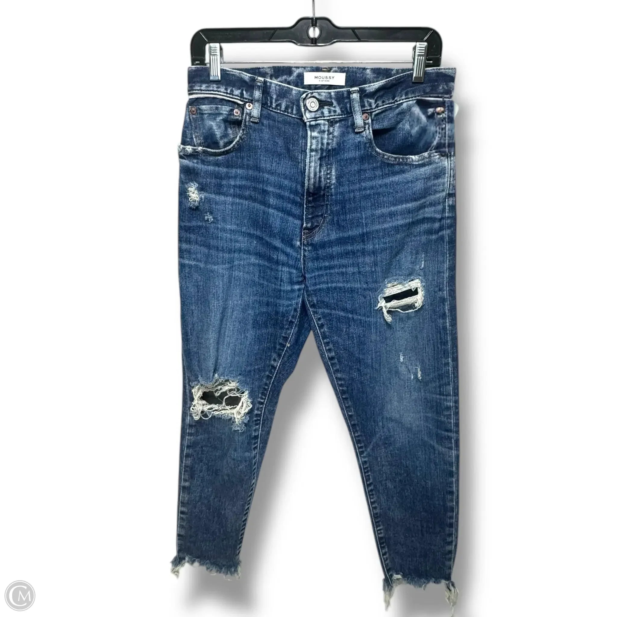New Arrival Designer Men's JeansJeans Skinny By moussy In Blue Denim, Size: 2