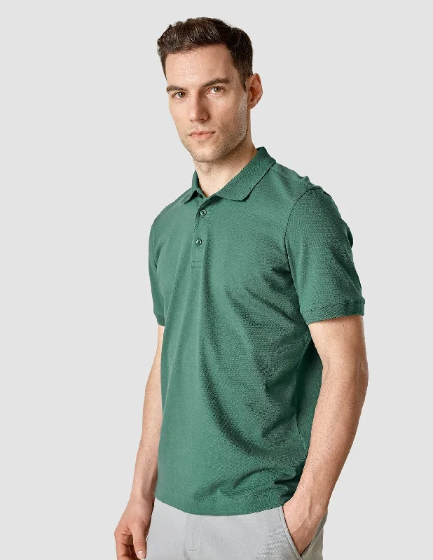 Men's Shirts with Pin CollarsPiquet Polo Shirt Garden Green