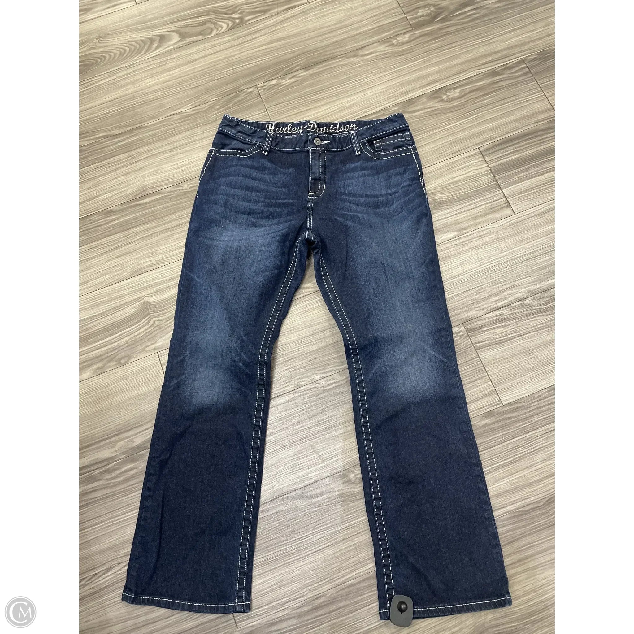Inexpensive Men's JeansJeans Straight By Harley Davidson In Blue, Size: 14