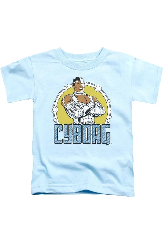Breathable Men's Mesh TopsDC Comics Cyborg Short Sleeve Juvenile Tee / T-Shirt