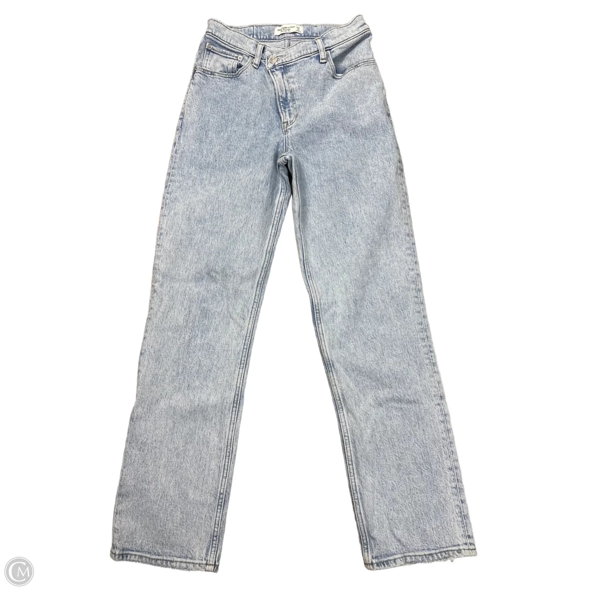 Dark Wash Men's JeansJeans Straight By Abercrombie And Fitch In Blue Denim, Size: 4