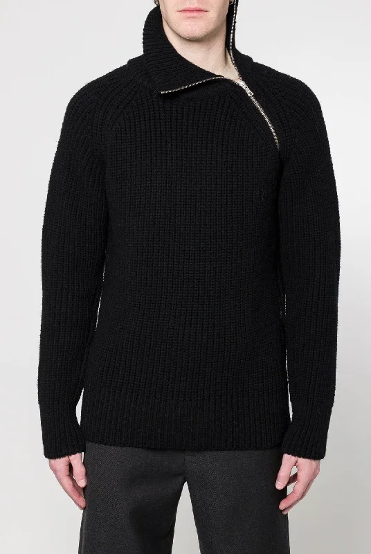 Men's Coats with Hand WarmersDries Van Noten Monty Side Zip Sweater