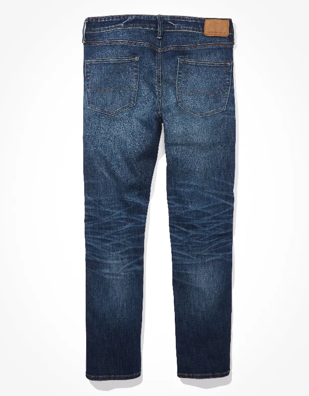 Men's Jeans with a Distressed LookAE AirFlex+ Temp Tech Athletic Straight Jean