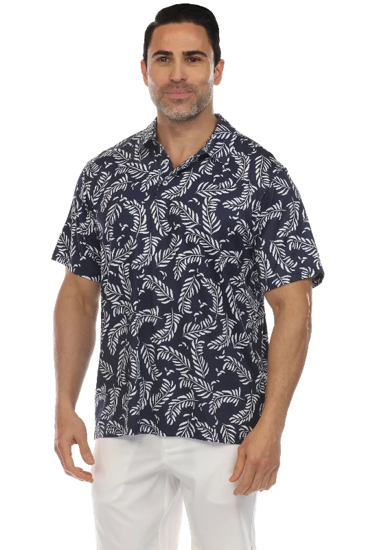 Men's Shirts for HikingCasual Dry-Fit Polo Shirt Tropical Print