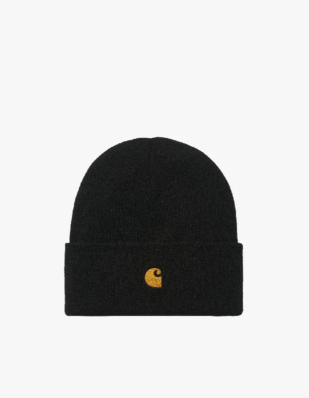 Oversized Bucket HatsChase Beanie - Black/Gold