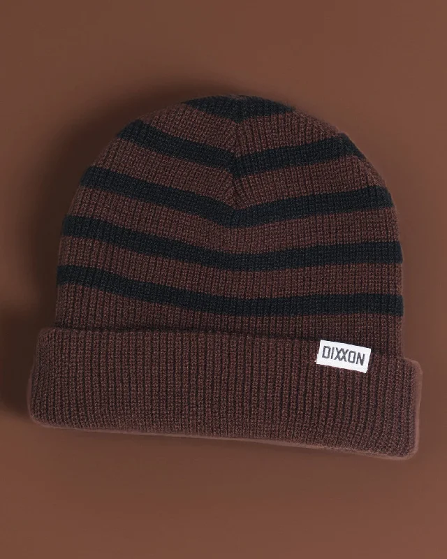 Black Cowboy HatsDock Beanie - Brown Striped