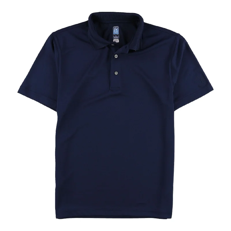 Men's Shirts with Embellished HemlinesPga Tour Mens Airflux Mesh Rugby Polo Shirt