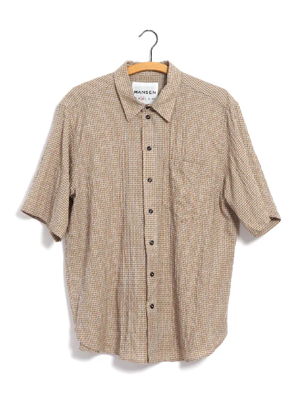 Men's Vintage T-Shirts for a Retro VibeREIDAR | Loose Fit Short Sleeve Shirt | Brown Checks Men's Vintage T-Shirts for a Retro VibeREIDAR | Loose Fit Short Sleeve Shirt | Brown Checks