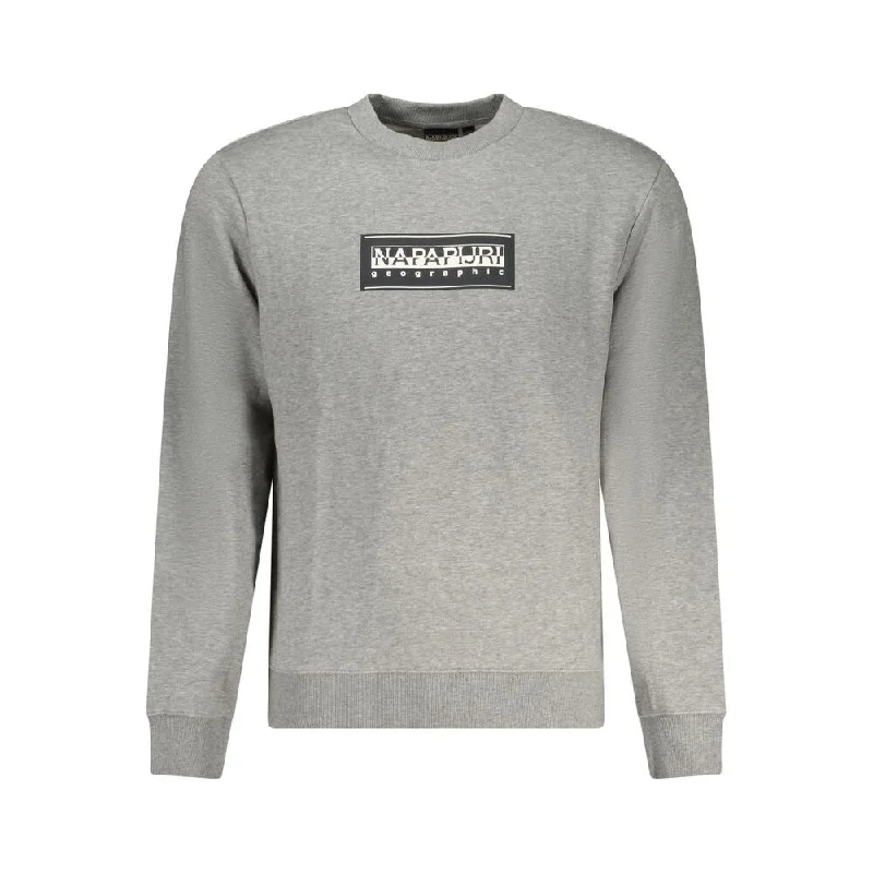 Men's Sweaters in Neutral ColorsNapapijri Gray Cotton Men's Sweater