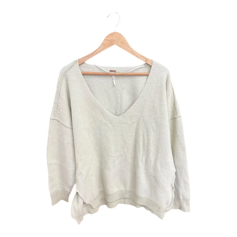 Men's Hoodies for TravelSweatshirt Collar By Free People In Cream, Size: M