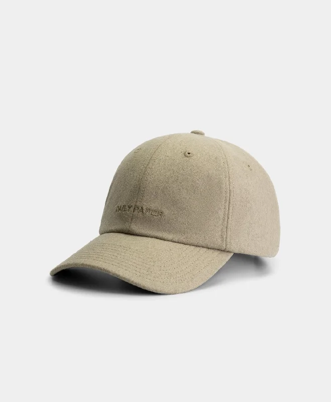 Formal Derby CapsPelican Beige Logo Wool Cap