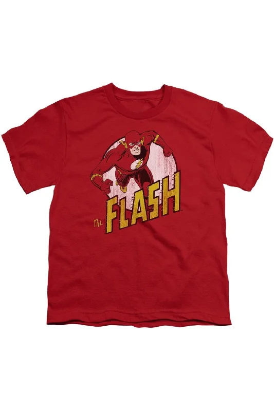 Men's Long-Sleeved ShirtsDC Comics Flash The Flash Short Sleeve Youth Tee / T-Shirt