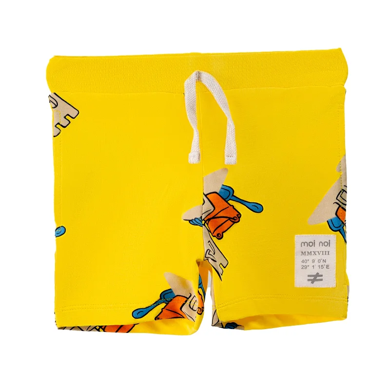 Adventure-Ready Men's Outdoor ShortsYellow Sand Castle Graphic Cotton Shorts