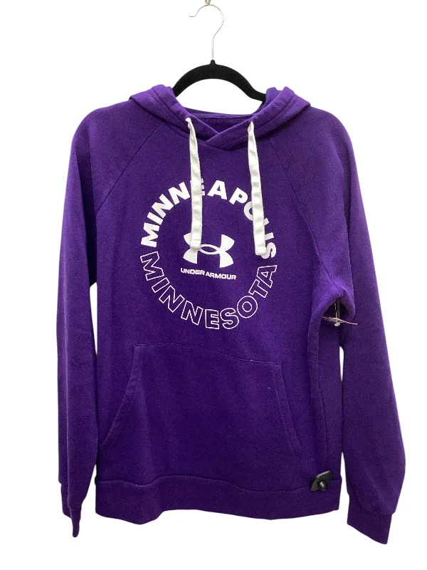 Men's Hoodies with ThumbholesSweatshirt Hoodie By Under Armour In Purple, Size: S