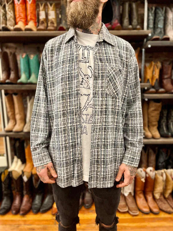 Men's Patterned Dress Casual Shirts for Smart-Casual EventsMen’s Vintage Flannel Sz L Men's Patterned Dress Casual Shirts for Smart-Casual EventsMen’s Vintage Flannel Sz L