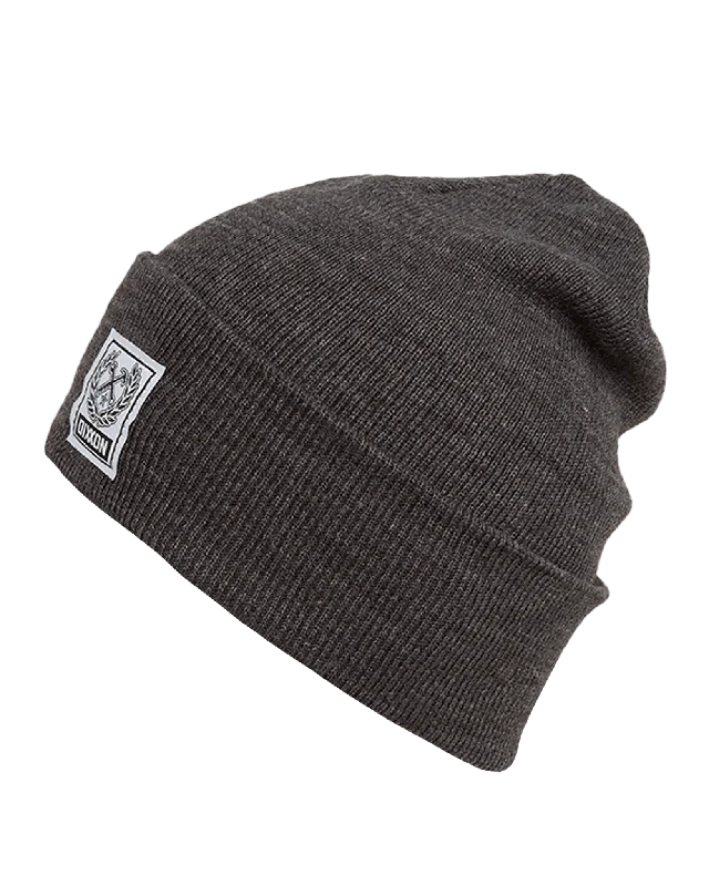 Men's Fedora HatsRibbed Beanie - Dark Heather Gray