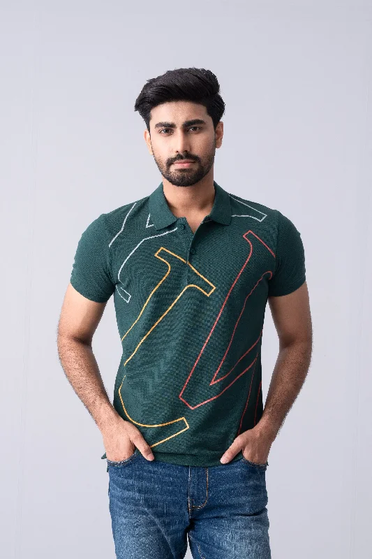 Men's Shirts with Contrast CollarsRegular Fit Pique Polo Shirt