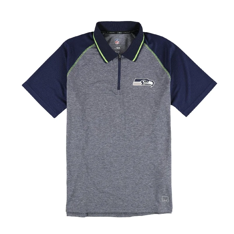 Men's Tailored Shirts for a Professional AppearanceMSX Mens Seattle Seahawks 1/4 Zip Rugby Polo Shirt, Blue, Large Men's Tailored Shirts for a Professional AppearanceMSX Mens Seattle Seahawks 1/4 Zip Rugby Polo Shirt, Blue, Large