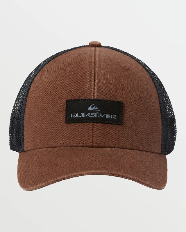 Formal Derby CapsDown The Hatch Trucker Hat - Brown Stone