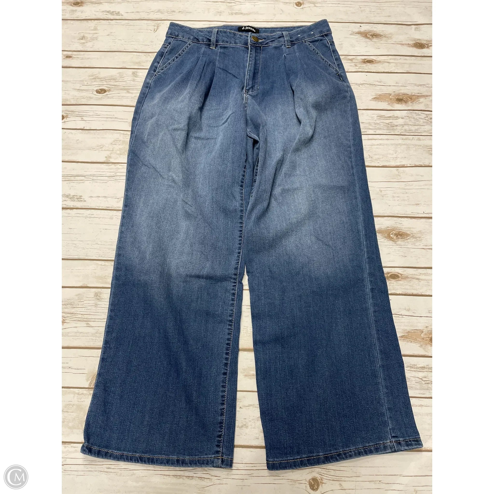 Dark Indigo Men's JeansJeans Wide Leg By D Jeans In Blue Denim, Size: 10