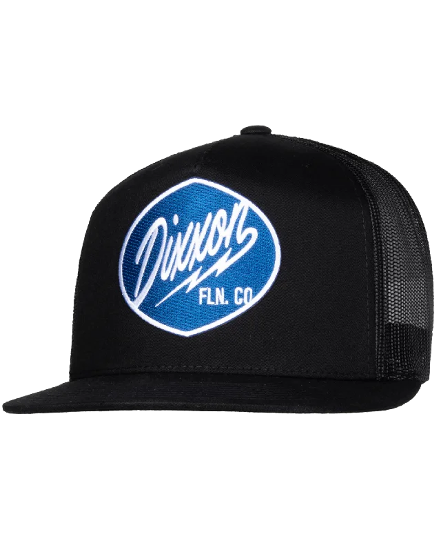 Colorful Straw HatsEsso Flat Bill Trucker Snapback - Blue
