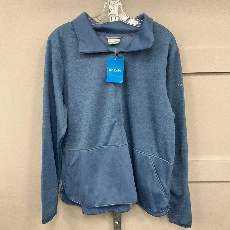 Men's Hoodies with Faux Fur TrimSweatshirt Collar By Columbia In Blue, Size: Xxl