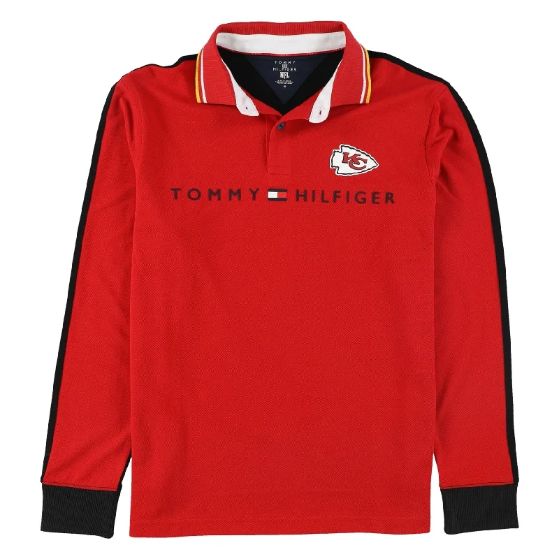 Men's Dressy Shirts for Formal EventsTommy Hilfiger Mens Kansas City Chiefs Rugby Polo Shirt, Red, Medium