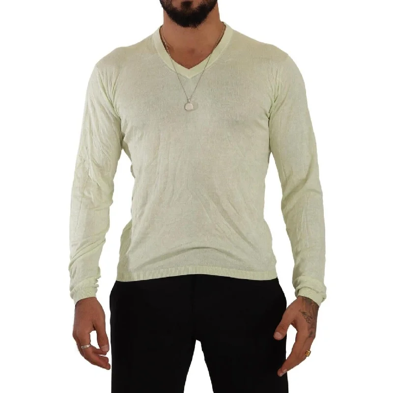 Men's Sweaters in Earthy TonesDomenico Tagliente Elegant Silk V-Neck Pullover Men's Sweater Men's Sweaters in Earthy TonesDomenico Tagliente Elegant Silk V-Neck Pullover Men's Sweater