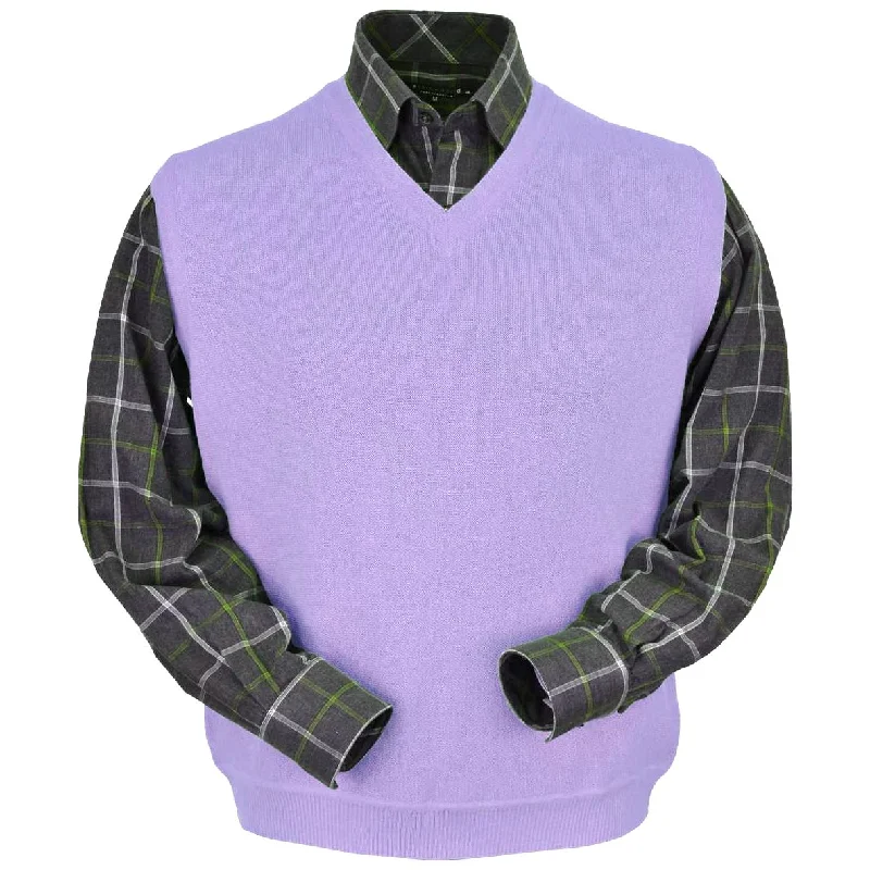 Men's Sweaters with Patch PocketsBaby Alpaca 'Links Stitch' V-Neck Sweater Vest in Lilac by Peru Unlimited Men's Sweaters with Patch PocketsBaby Alpaca 'Links Stitch' V-Neck Sweater Vest in Lilac by Peru Unlimited