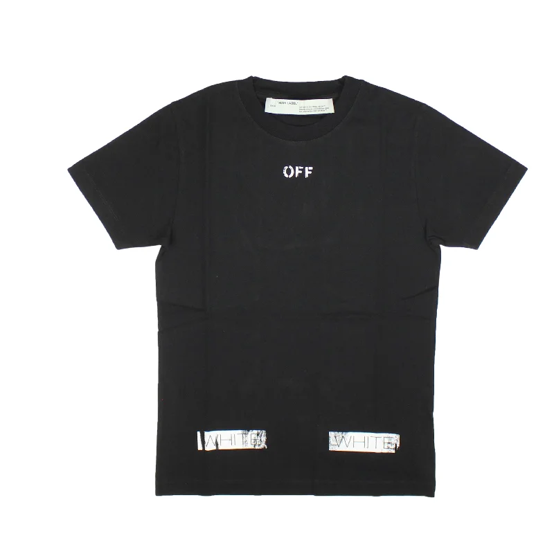 Men's Shirts with Mock NecksBlack White Diags T-Shirt