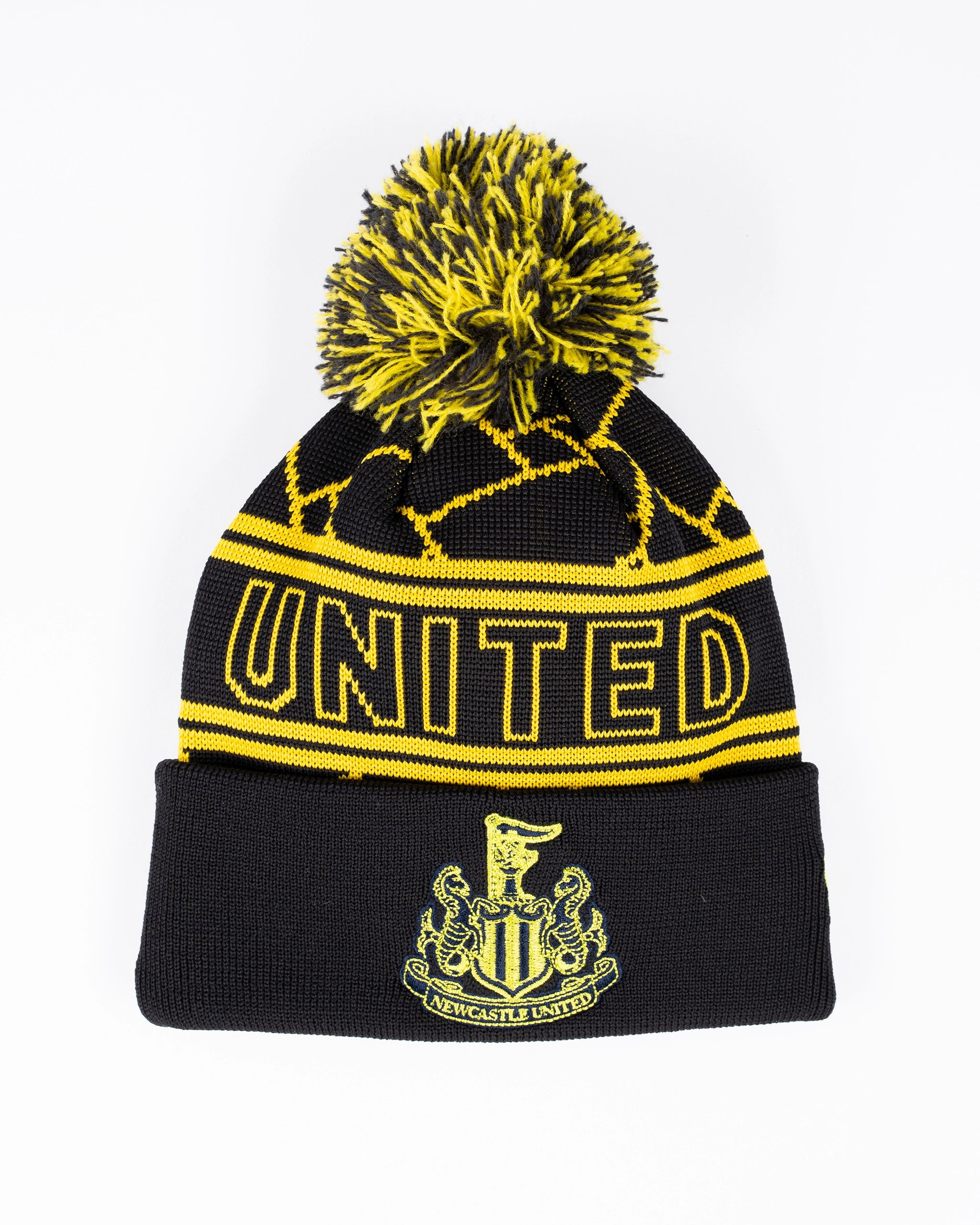 Summer Straw HatsNewcastle United New Era Black & Yellow 1892 Knit Beanie Hat