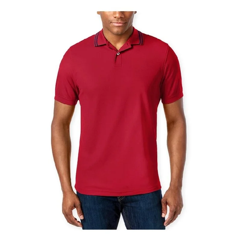 Versatile Men's Tank TopsClub Room Mens Sporty Pique Rugby Polo Shirt, Red, XLT