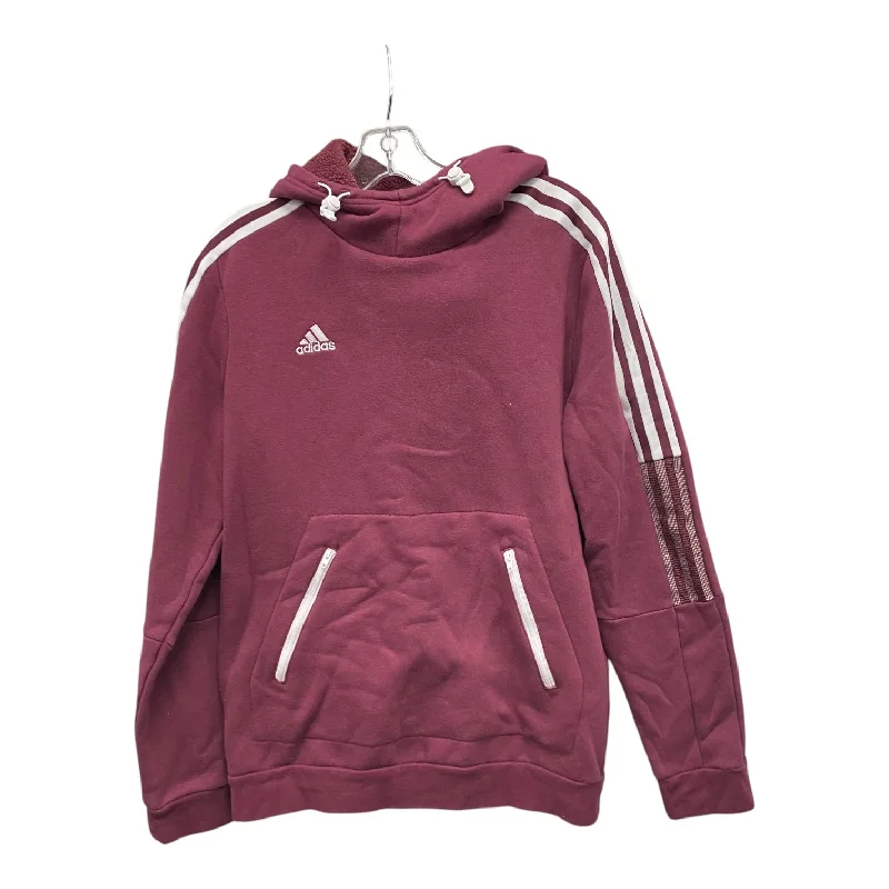 Best Men's Pullover HoodiesAthletic Sweatshirt Hoodie By Adidas In Red, Size:L