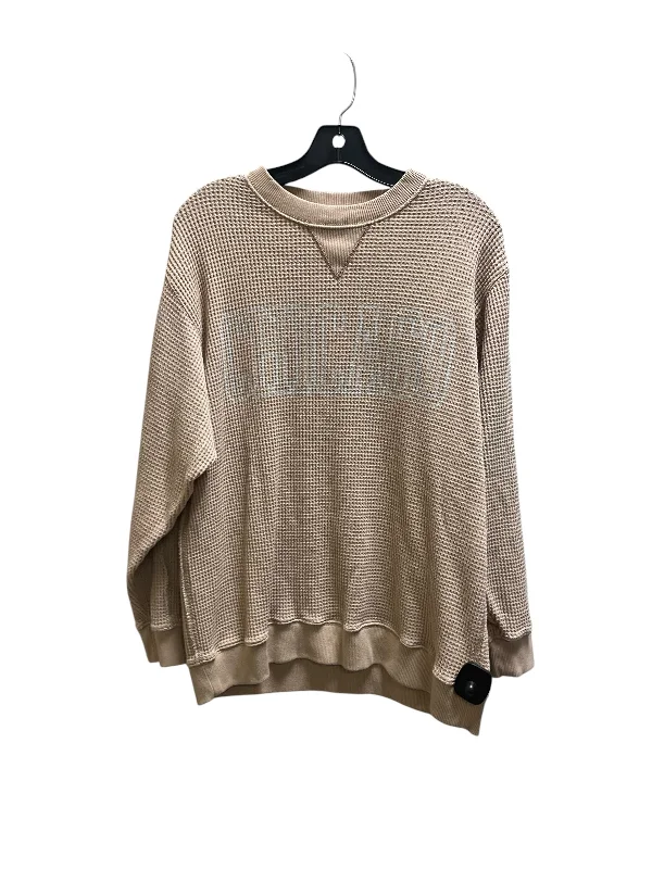 Men's Hoodies with Breathable FabricSweatshirt Crewneck By Aerie In Tan, Size: S