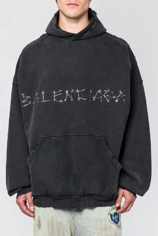 High-Quality Men's Duffle CoatsBalenciaga Safety Pins Hoodie
