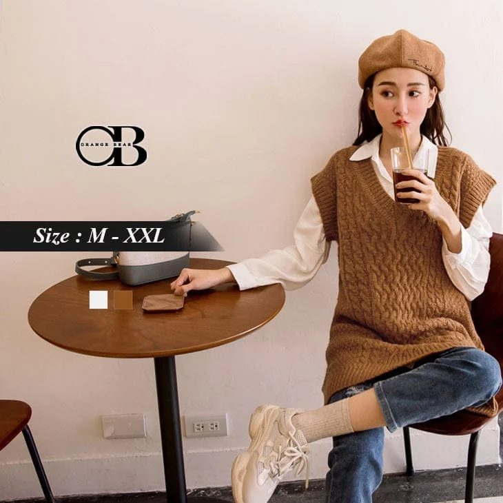 Men's Sweaters with Relaxed FitsLONGLINE KNITS TANK TOPS