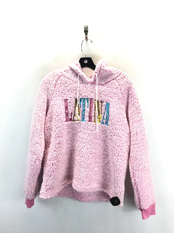 Warm Men's Thermal HoodiesSweatshirt Hoodie By Clothes Mentor In Pink, Size: M