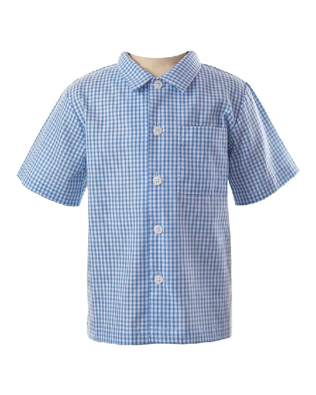 Men's Solid-Colored Shirts for VersatilityRachel Riley Gingham Button-Down Shirt