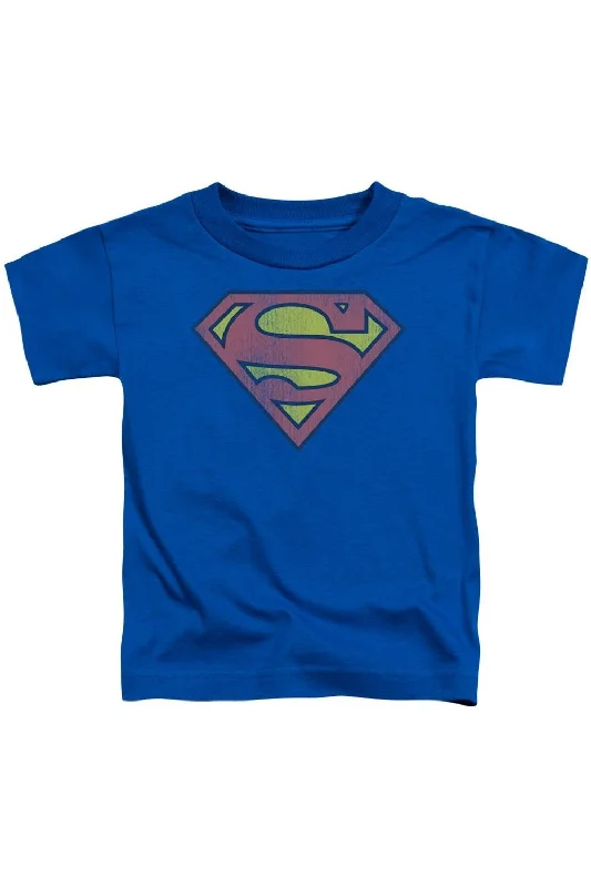 Men's Shirts with Full PlacketsDC Comics Retro Supes Logo Distressed Short Sleeve Juvenile Tee / T-Shirt Men's Shirts with Full PlacketsDC Comics Retro Supes Logo Distressed Short Sleeve Juvenile Tee / T-Shirt