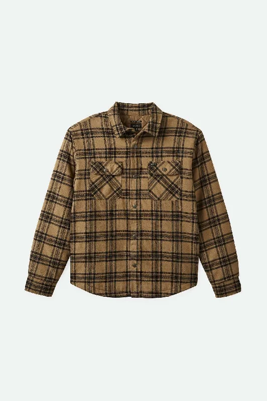 Men's Striped Shirts for a Maritime TwistBowery Quilted L/S Flannel - Woodsmoke/Black Men's Striped Shirts for a Maritime TwistBowery Quilted L/S Flannel - Woodsmoke/Black