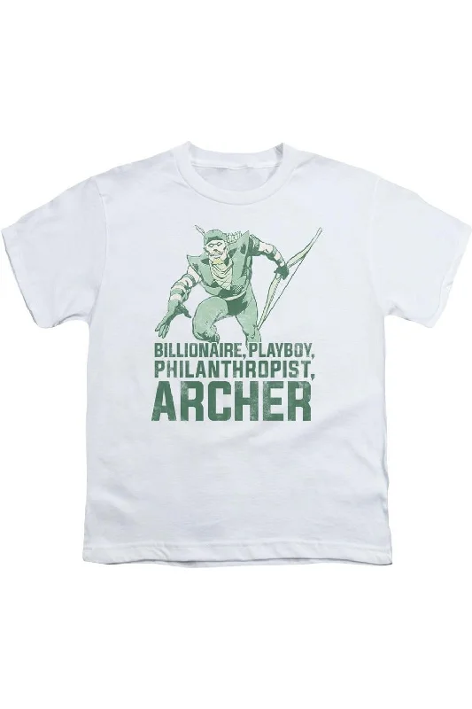 Men's Shirts with Spread CollarsDC Comics Archer Short Sleeve Youth Tee / T-Shirt